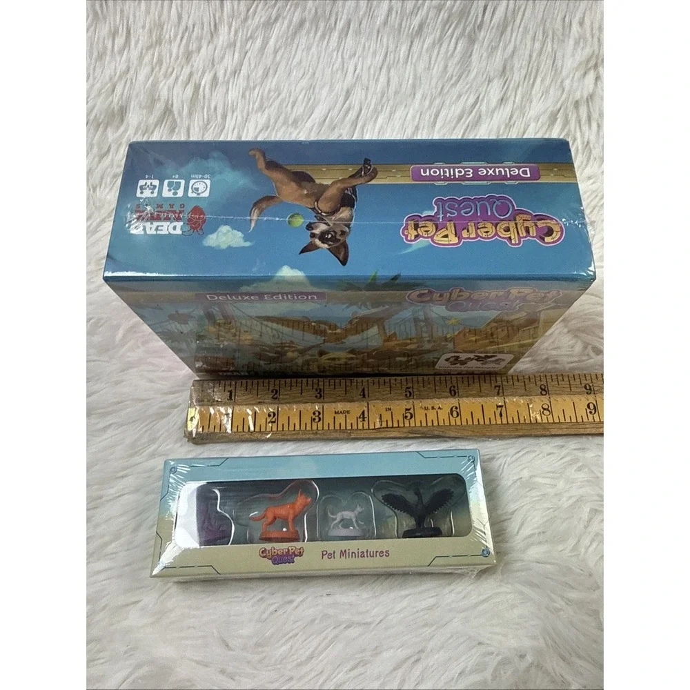Cyber Pet Quest Deluxe Edition Board Game + Sealed Pet Meeples New
